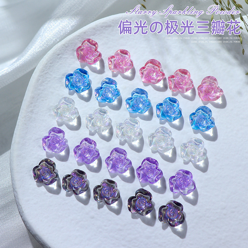Resin Glitter Pack - 50 ชิ้น/แพ็ค กลิตเตอร์ละเอียดสำหรับตกแต่งเล็บ ขนาด 10x10 มม.