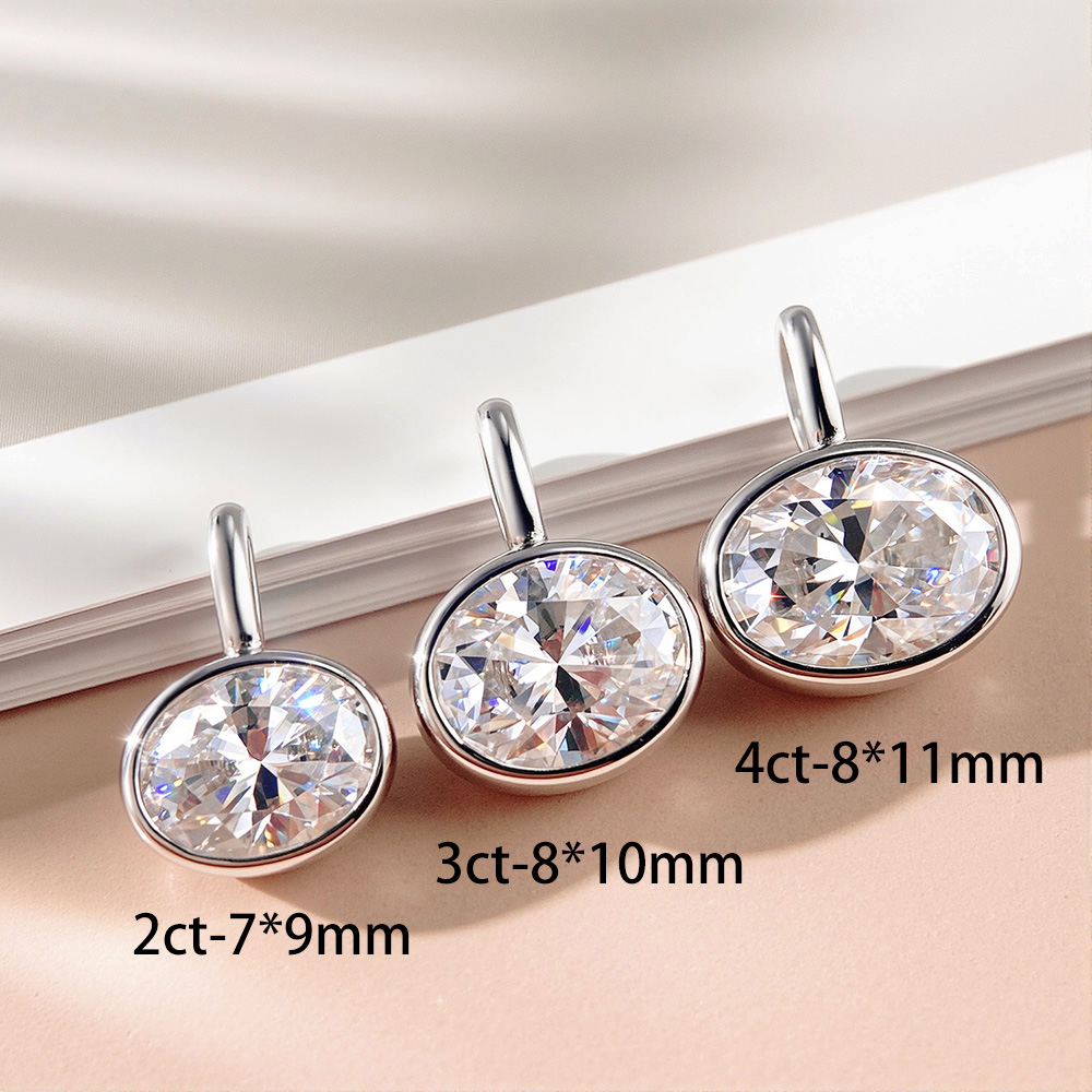 OEVAS สร้อยคอเพชรโมอิสซาไนต์ทร - Bezels Set Pendant บทวิจารณ์และราคา